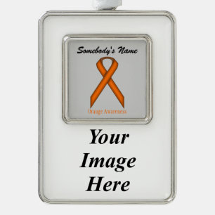 Orange Standard Rbn Tmpl (V-I) by Kenneth Yoncich Silver Plated Framed Ornament