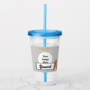 Orange Standard Ribbon by Kenneth Yoncich Acrylic Tumbler