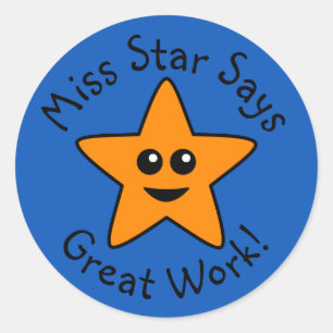Orange Star Great Work Stickers