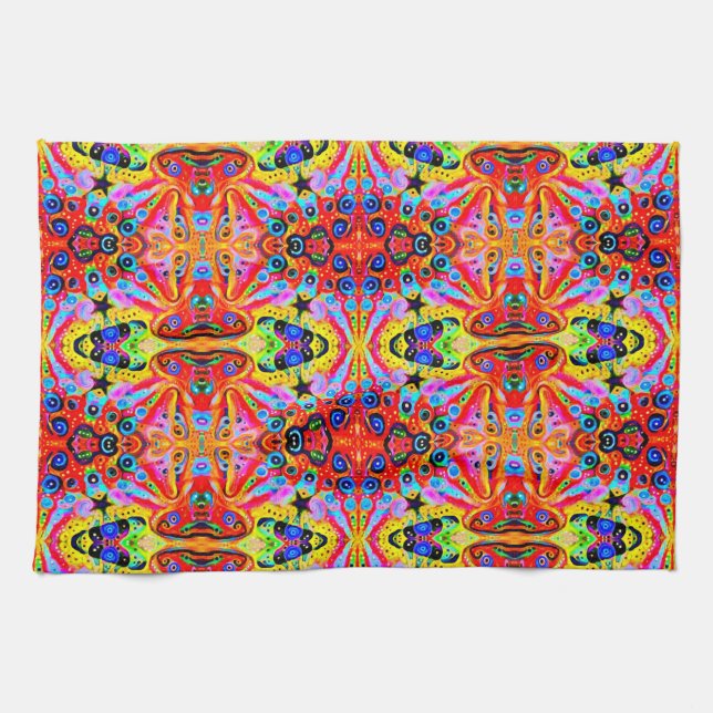 Orange Star Island Tea Towel (Horizontal)