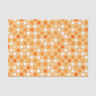 Orange star pattern tissue paper