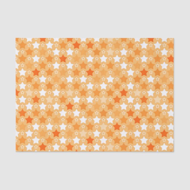 Orange star pattern tissue paper (Front)