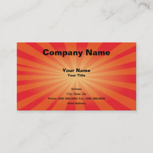 Orange Starburst Business Card