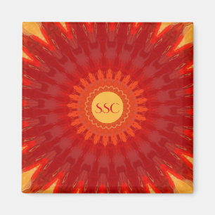 Orange Starburst Magnet