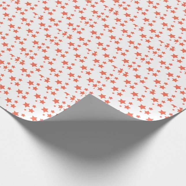 Orange Stars Modern design Wrapping Paper (Corner)