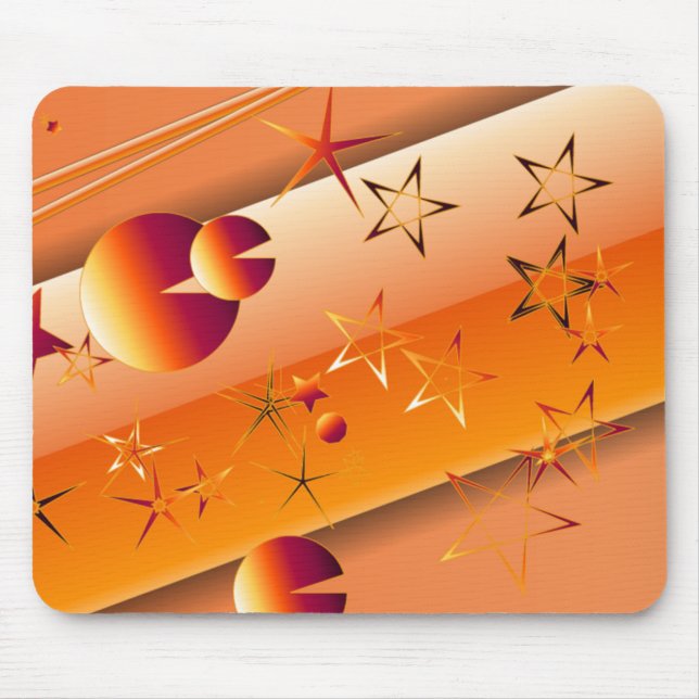 Orange Stars Mousepad (Front)