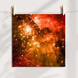Orange Stars Poster