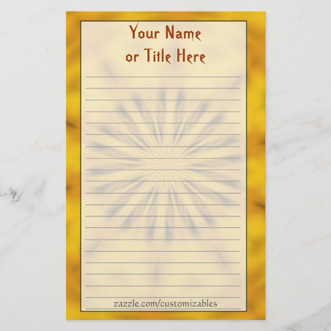 Orange Stationery (Front)