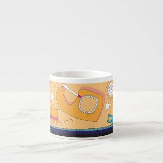 orange stationery design espresso cup