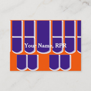 Orange Steno Machine Court Reporter Business Card