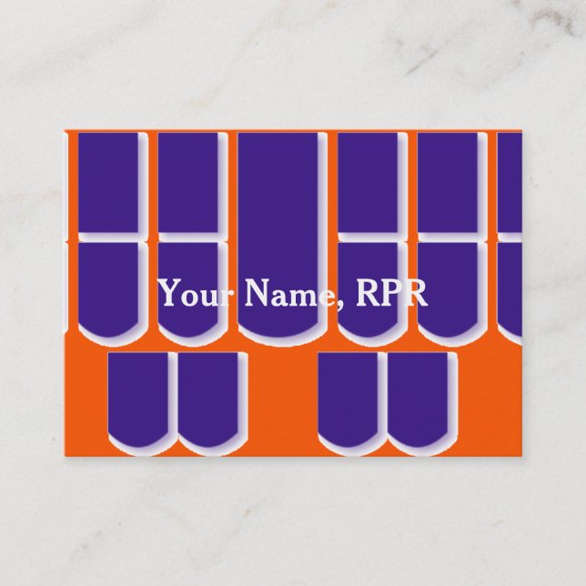 Orange Steno Machine Court Reporter Business Card (Front)