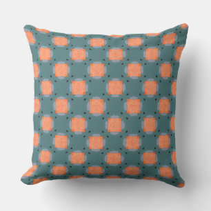 Orange Stitched Patches  Cushion