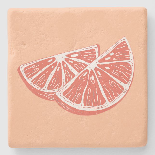 Orange Stone Coaster (Front)