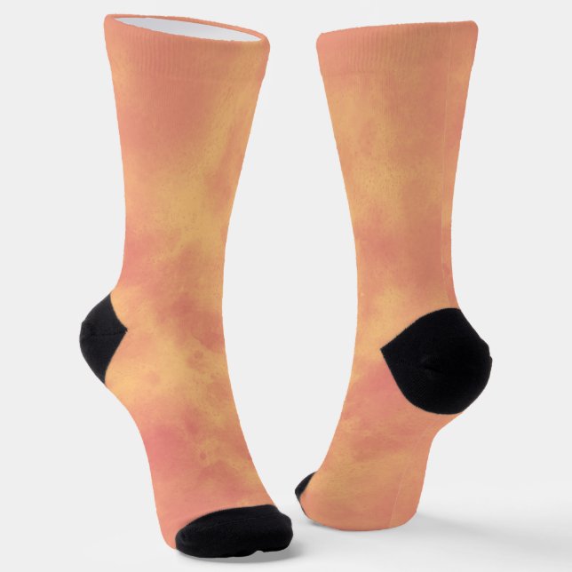 Orange Storm Clouds  Socks (Angled)