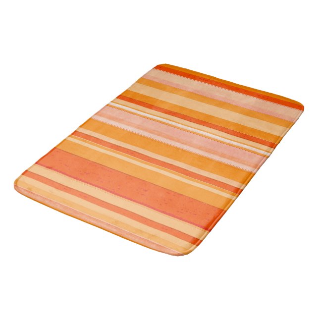 Orange Stripe Bath Mats (Angled)