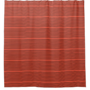 Orange Stripe Shower Curtain