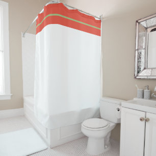 Orange Stripe Shower Curtain