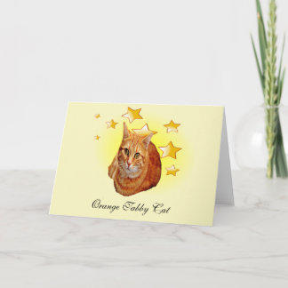 Orange Striped Tabby Cat is a Star  Card