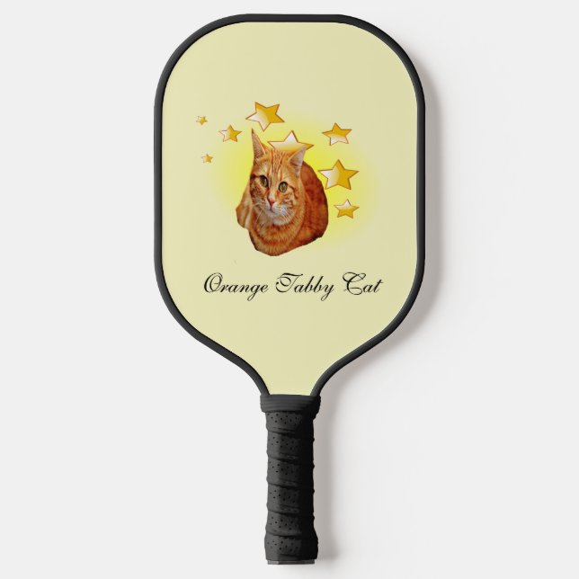 Orange Striped Tabby Cat is a Star   Pickleball Paddle (Front)