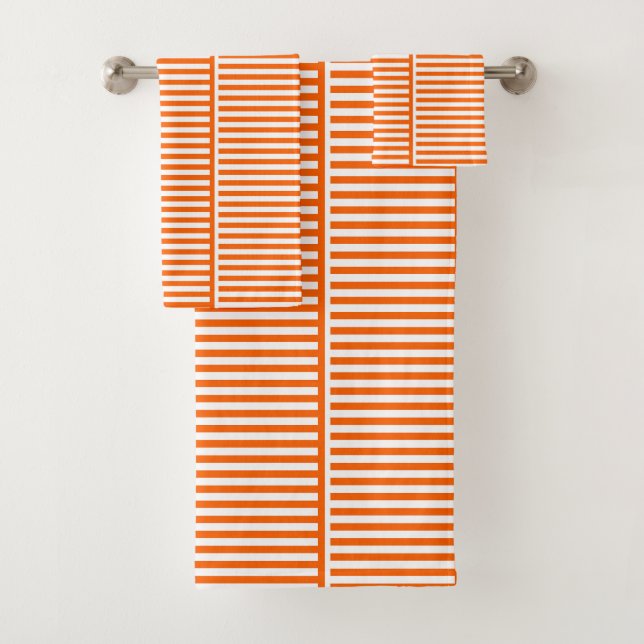 Orange Stripes  Bath Towel Set (Insitu)
