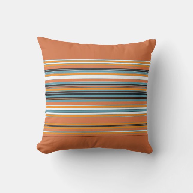 Orange Stripes Cushion (Front)