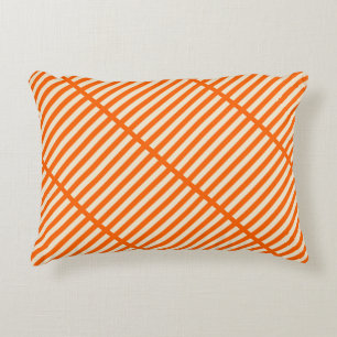 Orange Stripes Decorative Cushion
