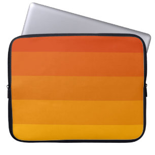 Orange stripes palette laptop sleeve