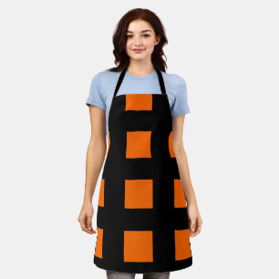 Orange stripes pattern apron