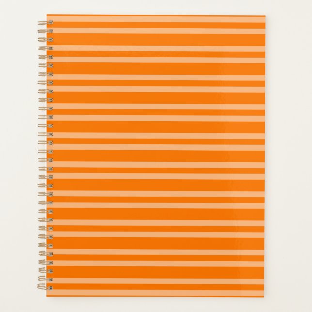 Orange Stripes Seamless Pattern Planner (Front)