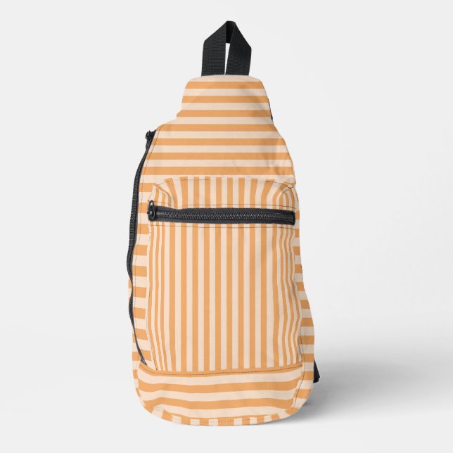 Orange Stripes Seamless Pattern Sling Bag (Front)