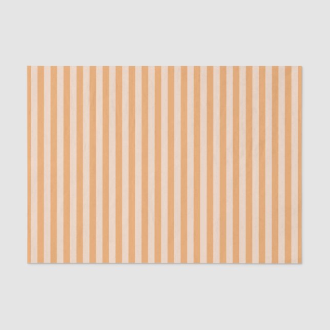 Orange Stripes Seamless Pattern Tissue Paper (Front)
