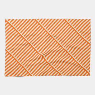 Orange Stripes Tea Towel