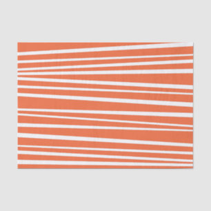 Orange Stripes Tissue Paper