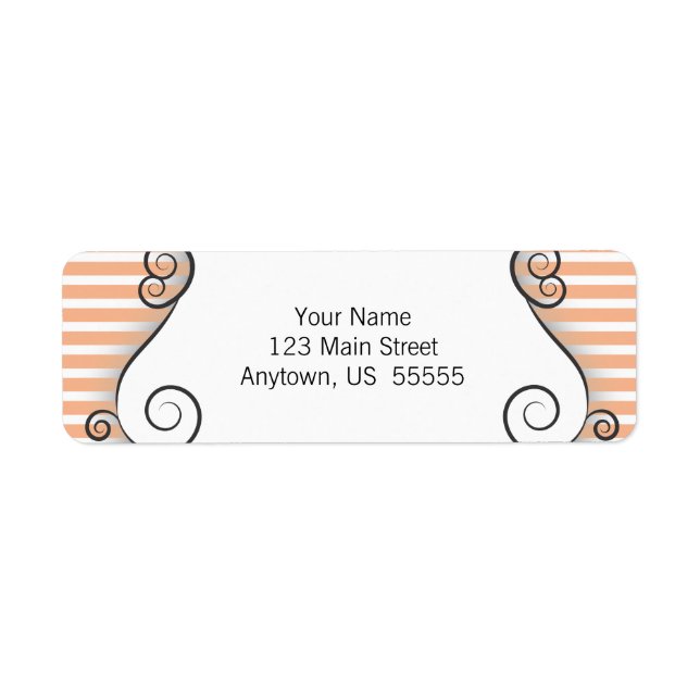 Orange Stripes with Vintage Swirls (Front)