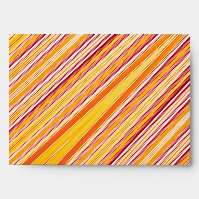 Orange strips pattern envelope (Front)