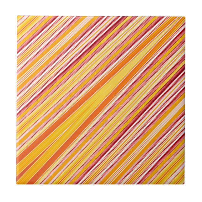 Orange strips pattern tile (Front)