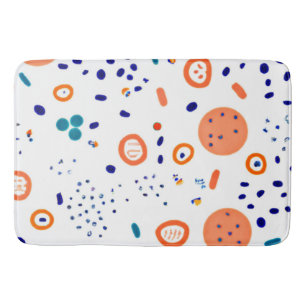 Orange Style Patterns Art Design Bath Mat