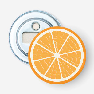 Orange Stylized Fruit Slice Bottle Opener