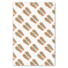 Orange Summer Beach Party Flip Flops Gift Tissue
