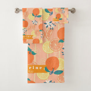 Orange Summer Orange Bath Towel Set