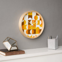 Orange Summer Yellow Dark Brown Retro Art Pattern