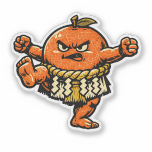 Orange Sumo Champion — Vintage Retro Yokozuna 
