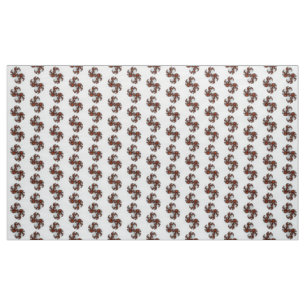 Orange Sunburst Fractal Fabric