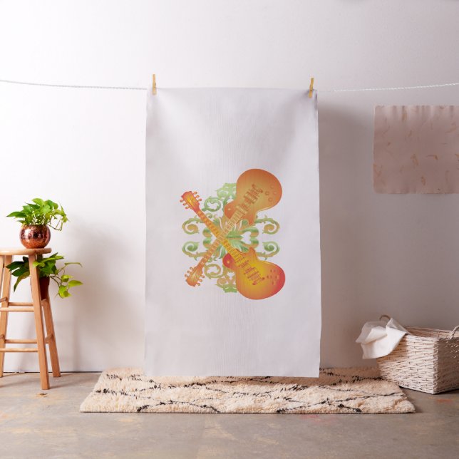 Orange Sunburst Guitars Incredible Budget Fabric (In Situ)