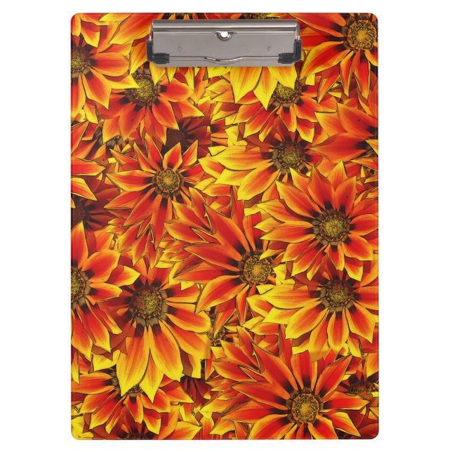 Orange Sunflowers Clipboard (Front)