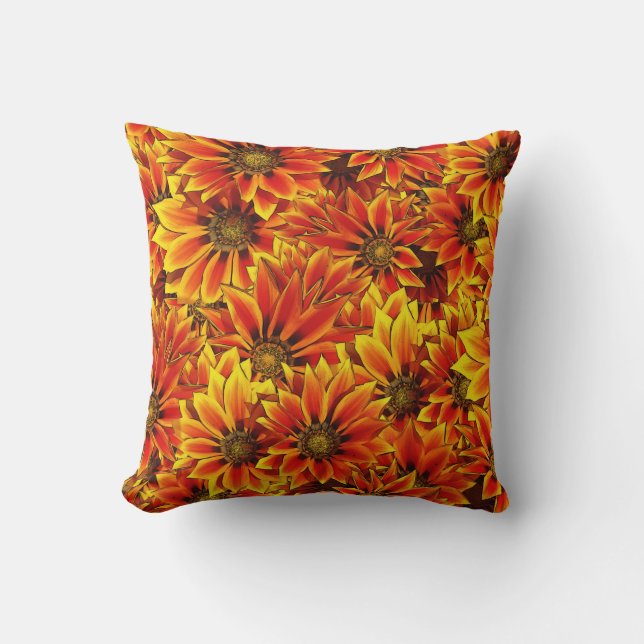 Orange Sunflowers Cushion (Front)