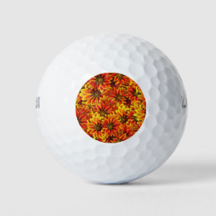 Orange Sunflowers Golf Balls