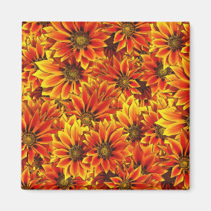 Orange Sunflowers Magnet