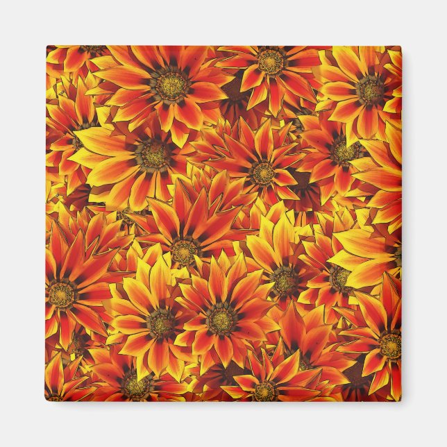 Orange Sunflowers Magnet (Front)