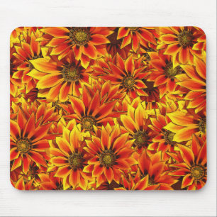 Orange Sunflowers Mouse Pad